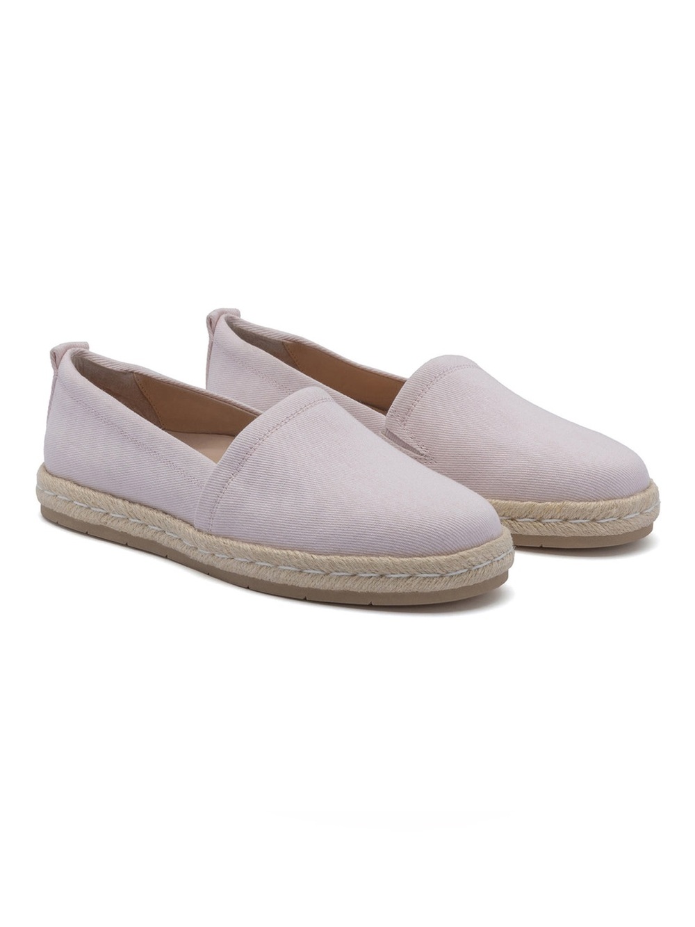 NEW ABEO Isle Slip-On 2400 Pink Canvas Espadrille Flats Shoes Women's Size 8